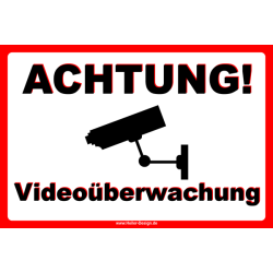 Warnschild Achtung! Videoüberwachung!