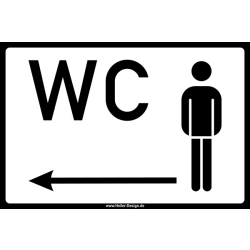 WC Herren Pfeil nach links