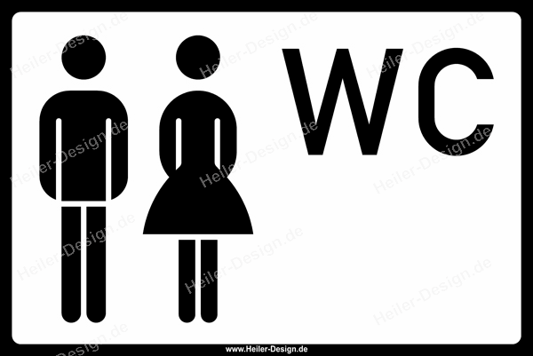 Mens and Ladies Toilets Sign