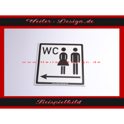 WC Herren und Damen Pfeil nach links