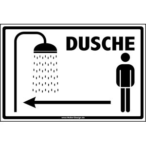 Dusche Herren Pfeil nach links