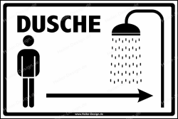 Mens Showers Sign – arrow right