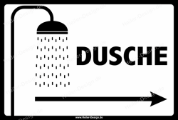 Shower Sign – arrow right