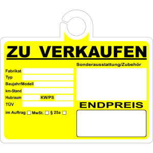 Zu verkaufen! mit Hacken zum anhängen an den Spiegel
