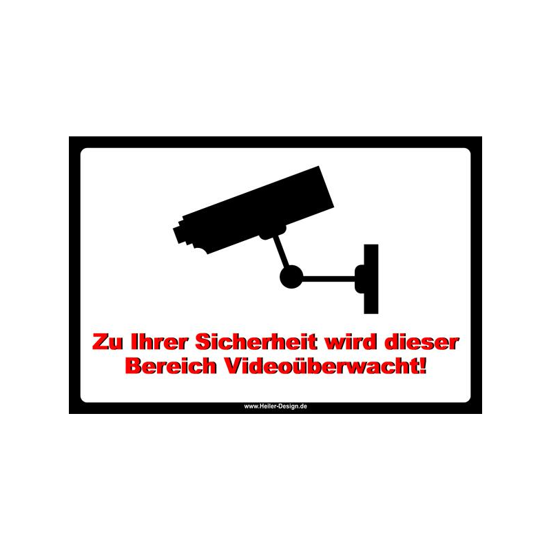 Warning sign For your safety this area is under video surveillance