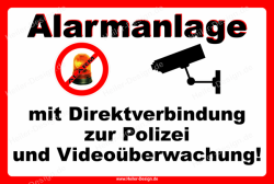 CCTV and Police-linked Alarm System Sign