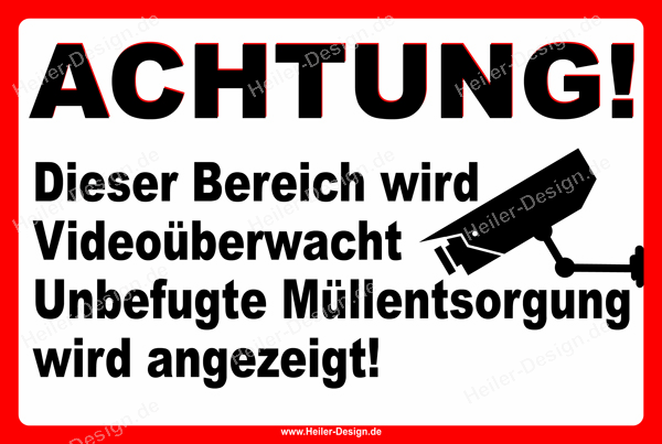 Warnschild 'Videoüberwachung' Aus Alu/Dibond – Wetterfest 300x200 Mm Für Grundstück & Haus