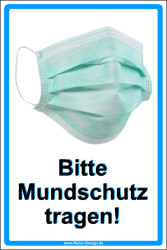 Information sign Please wear a face mask! 1 100 mm x 100...