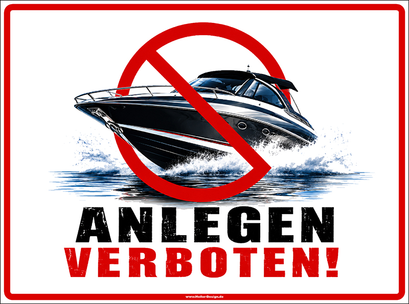 Verbotsschild Anlegen verboten! - 2