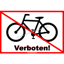 Radfahrer Verboten!