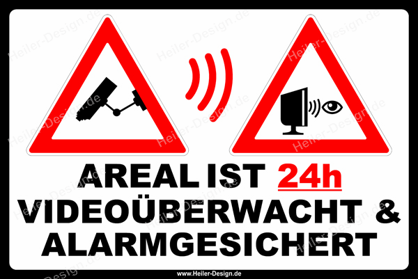 24-hour Alarm and CCTV Protection Sign