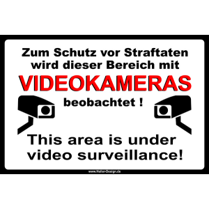 Zum Schutz vor Straftaten wird dieser Bereich mit Videokameras beobachtet !