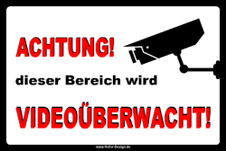 Warnschild Achtung! dieser Bereich wird...