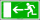 Hinweisschild Notausgang Pfeil nach Links 100 mm x 150 mm Aufkleber 2 x Beidseitig Schaumklebepads Ecken eckig