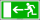 Information sign Emergency exit arrow left 100 mm x 150 mm 2 mm aluminum composite panel 2 x Double-sided foam adhesive pads Corners square