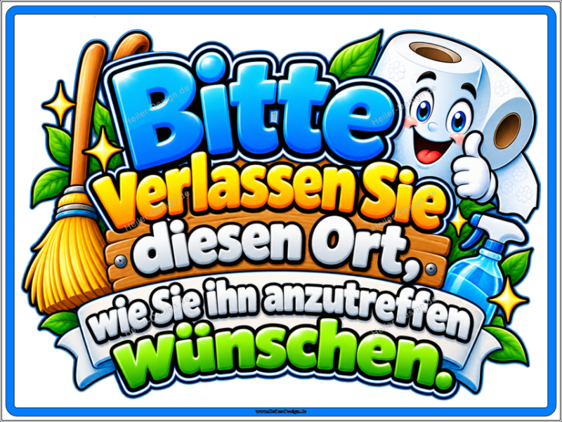 Hinweisschild Bitte verlassen Sie diesen Ort, wie Sie ihn anzutreffen wünschen. - 1