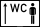 WC Herren Pfeil geradeaus