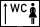 WC Damen Pfeil geradeaus