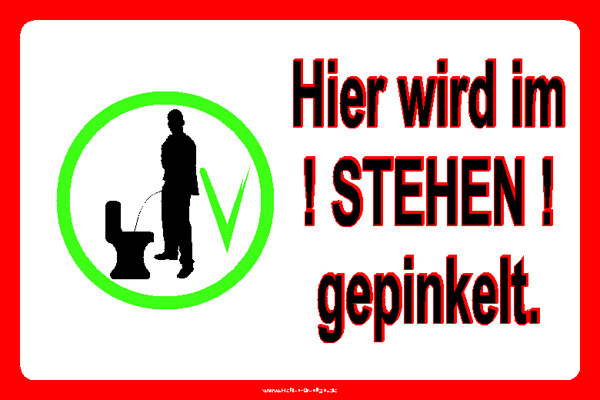Hier wird im stehen gepinkelt 1