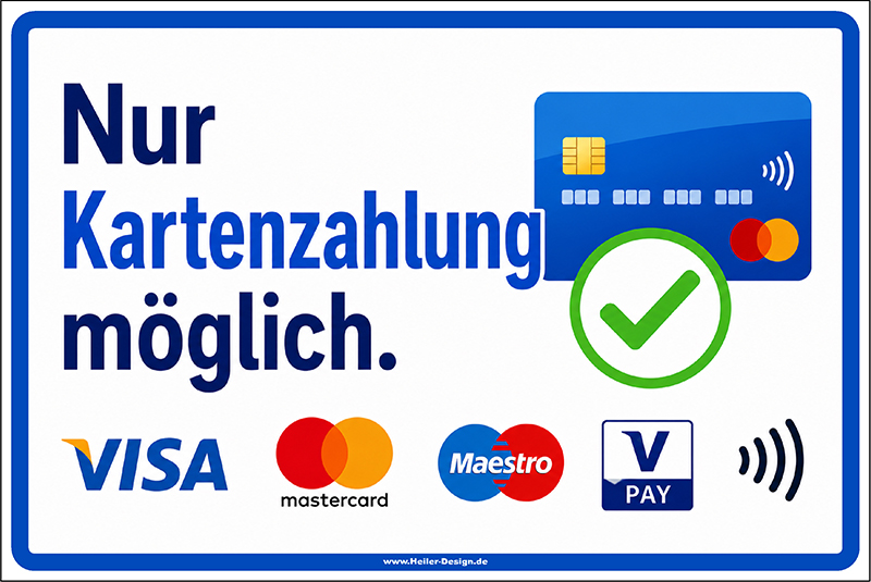 Notice Sign Card Payment Only