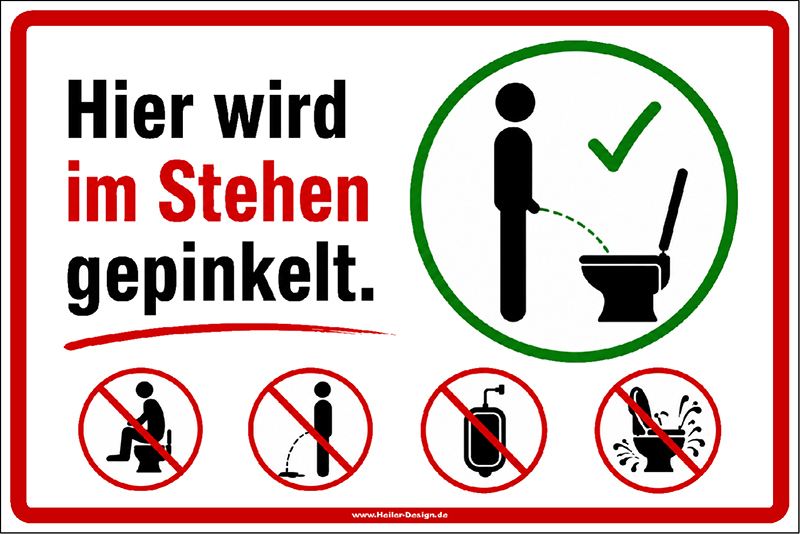 Hier wird im stehen gepinkelt 2