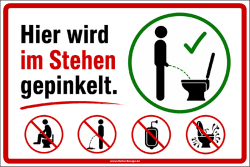 Notice Sign Standing Urination Permitted 2