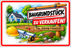 Hinweisschild Baugrundstück zu verkaufen 3