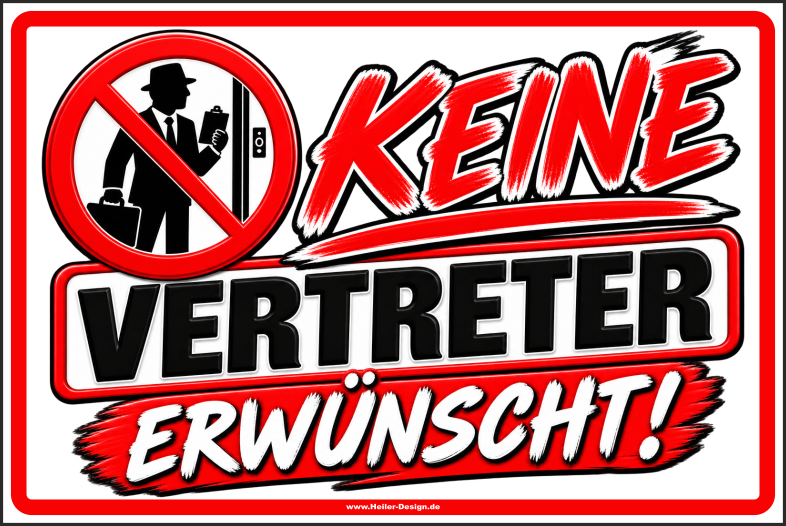 Prohibition sign No sales representatives - 2