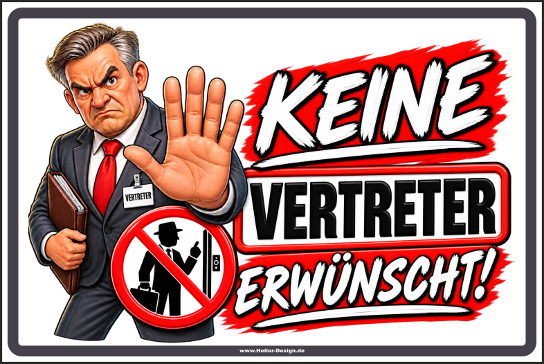 Prohibition sign No sales representatives - 3