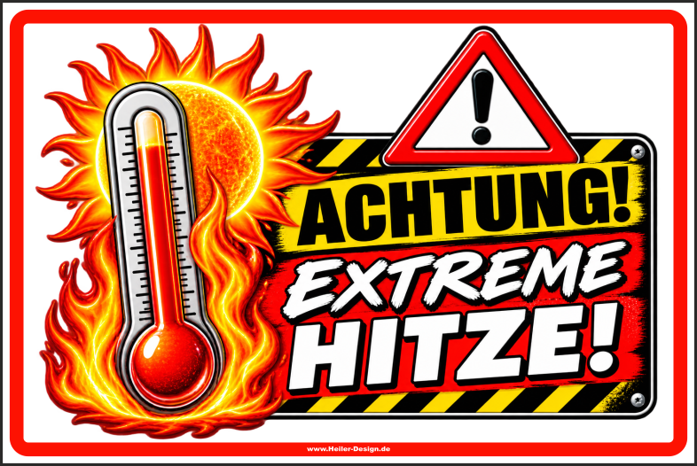 Warning Sign – Caution! Extreme Heat!