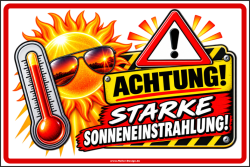 Warning Sign – Caution! Strong Sunlight!
