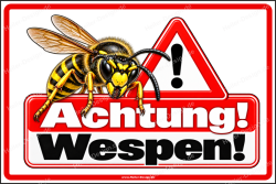 Warning Sign Caution! Wasps!