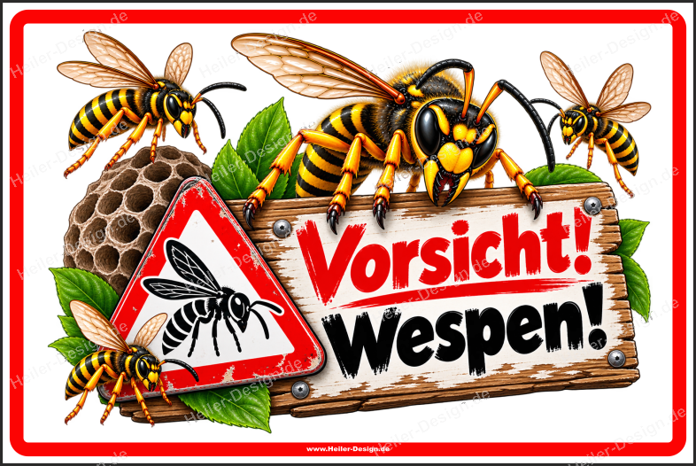Warning Sign Caution! Wasps!