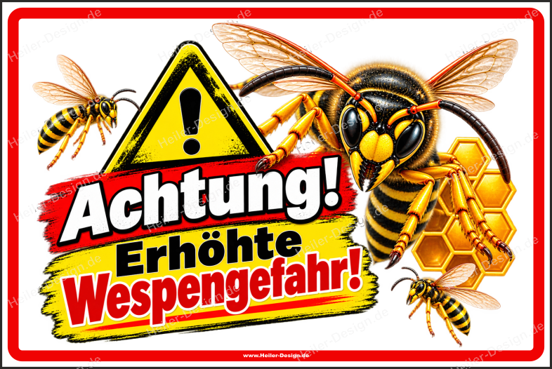 Warning Sign Caution! Increased Wasp Activity!