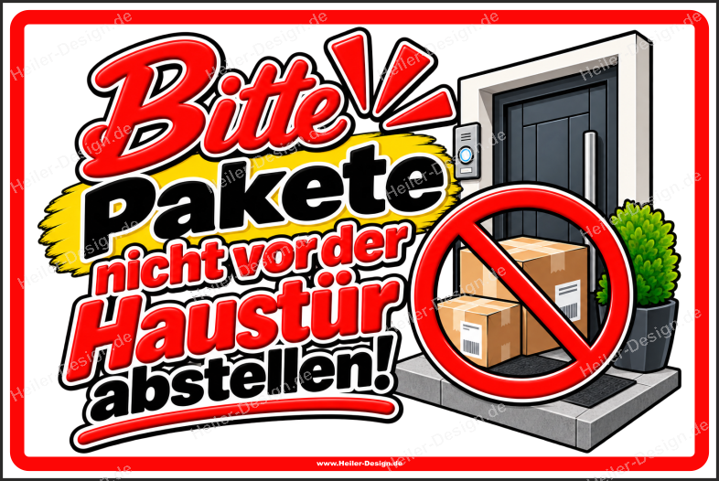 Notice Sign Please Do Not Leave Packages in Front of the Door!