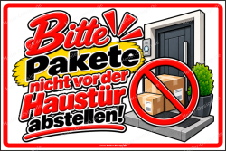 Notice Sign Please Do Not Leave Packages in Front of the...