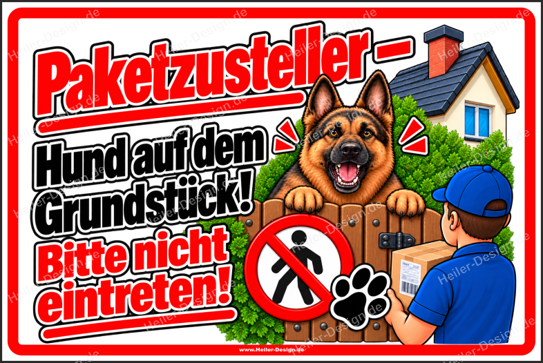 Warning Sign Delivery Drivers – Dog on Property! Please Do Not Enter!