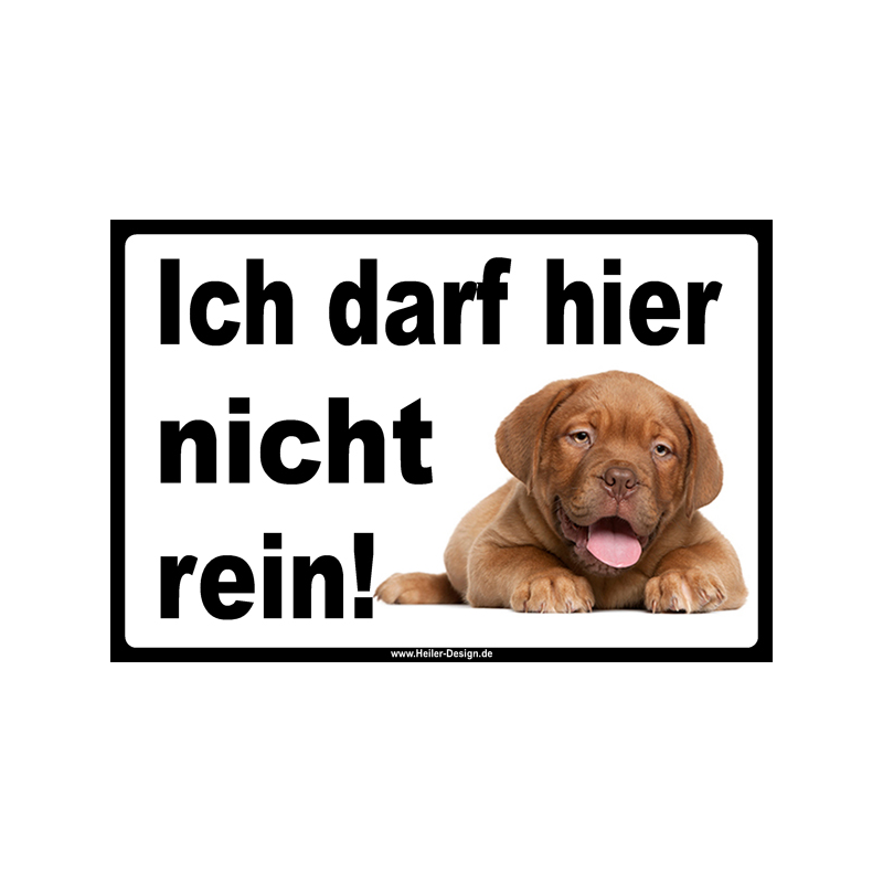 Verbotsschild Hund Ich darf hier nicht rein!