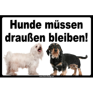 Verbotsschild Hunde müssen draußen bleiben. - 3