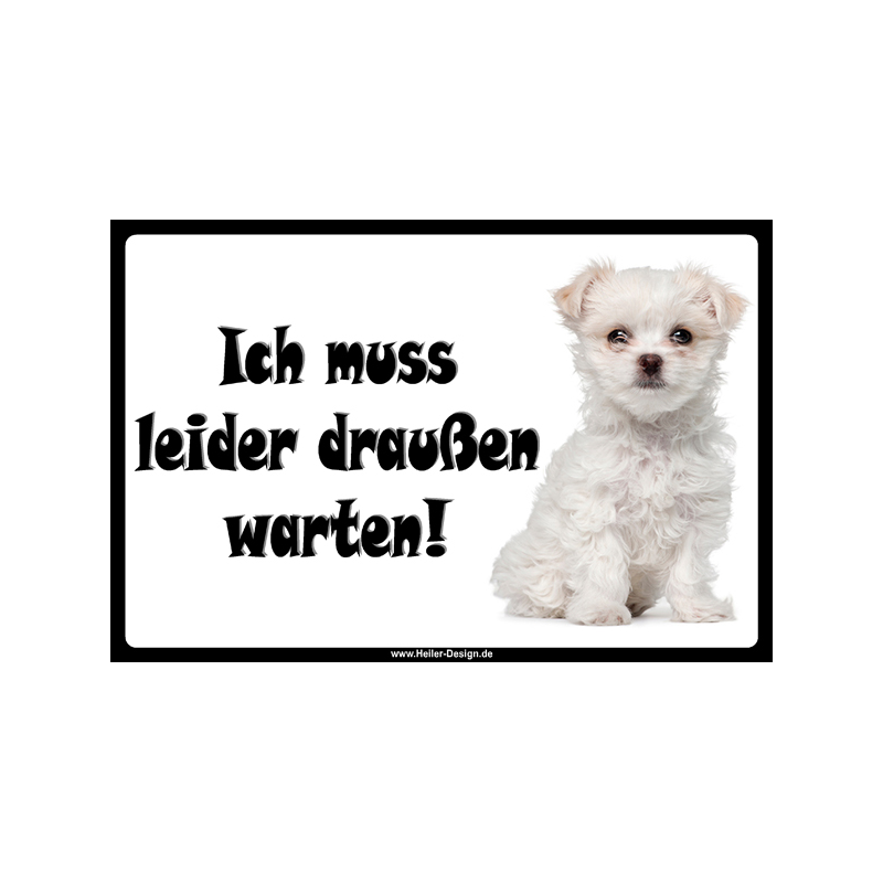 Prohibition sign Dog I must wait outside 4