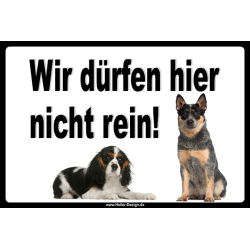 Verbotsschild Hund Wir dürfen hier nicht rein 3