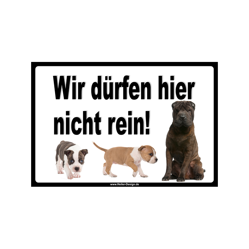 Verbotsschild Hund Wir dürfen hier nicht rein 4