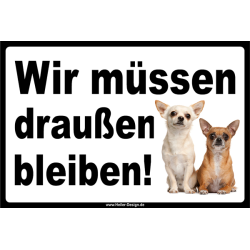 Prohibition sign Dog We must stay outside 2