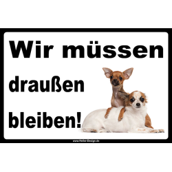 Prohibition sign Dog We must stay outside 3