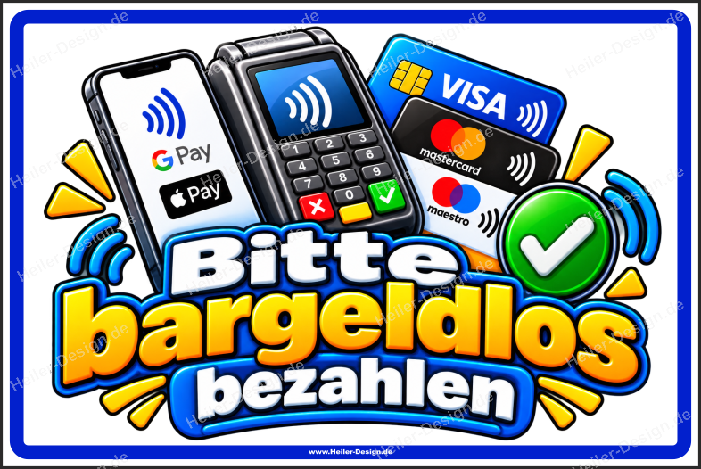 Information Sign Please Pay Cashless