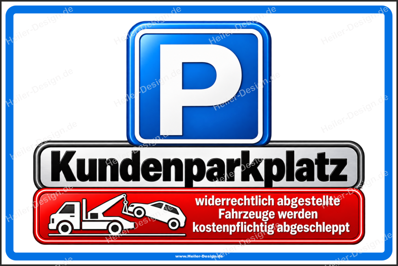 Parking Sign Customer Parking – Unauthorized Vehicles Will Be Towed at Owners Expense