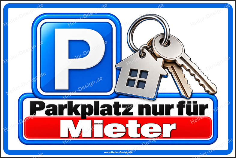Parkplatzschild Parkplatz nur für Mieter