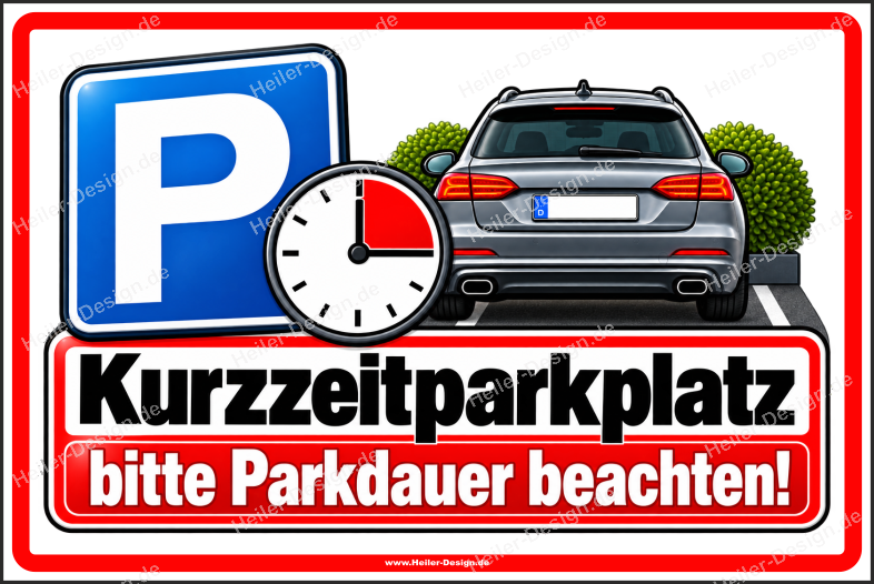Parking Sign Short-Term Parking – Please Observe Parking Time