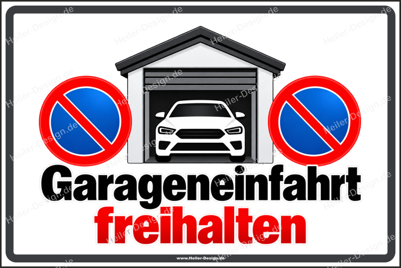 Notice Sign Keep Garage Entrance Clear