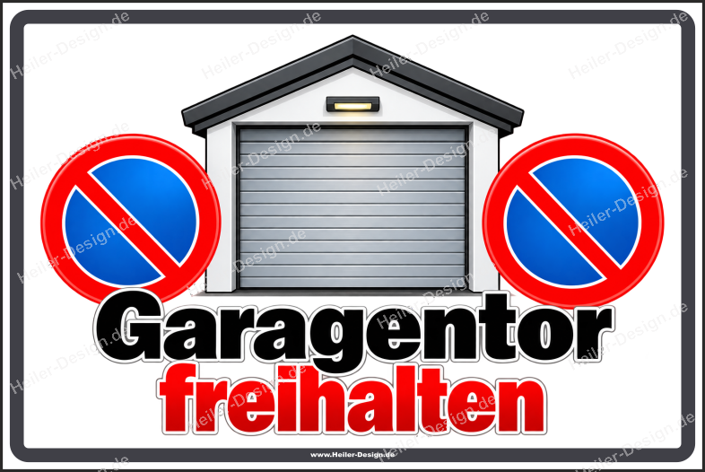 Notice Sign Keep Garage Door Clear